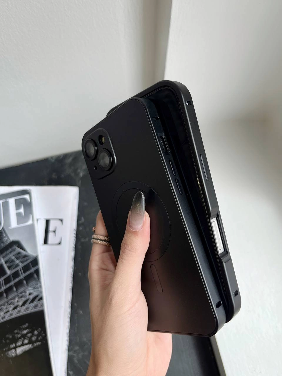 کاور گوشی مدل گارد 360 درجه بدنه تیتانیوم مگ سیف ساپورت (فقط آیفون) کد L-00201418 - iPhone 16 Pro