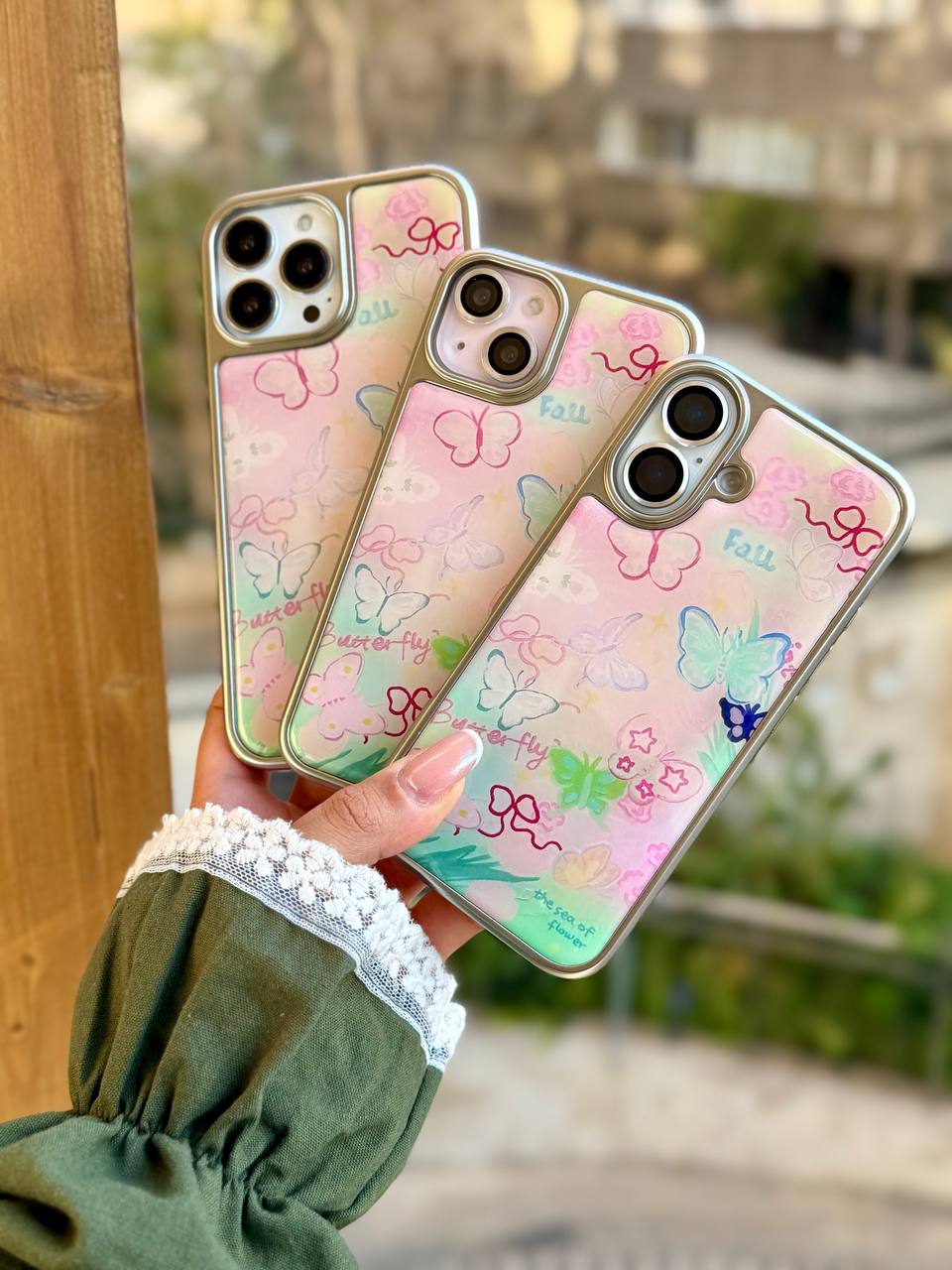 کاور گوشی مدل دشت پروانه ها (آیفون ) کد C2155M