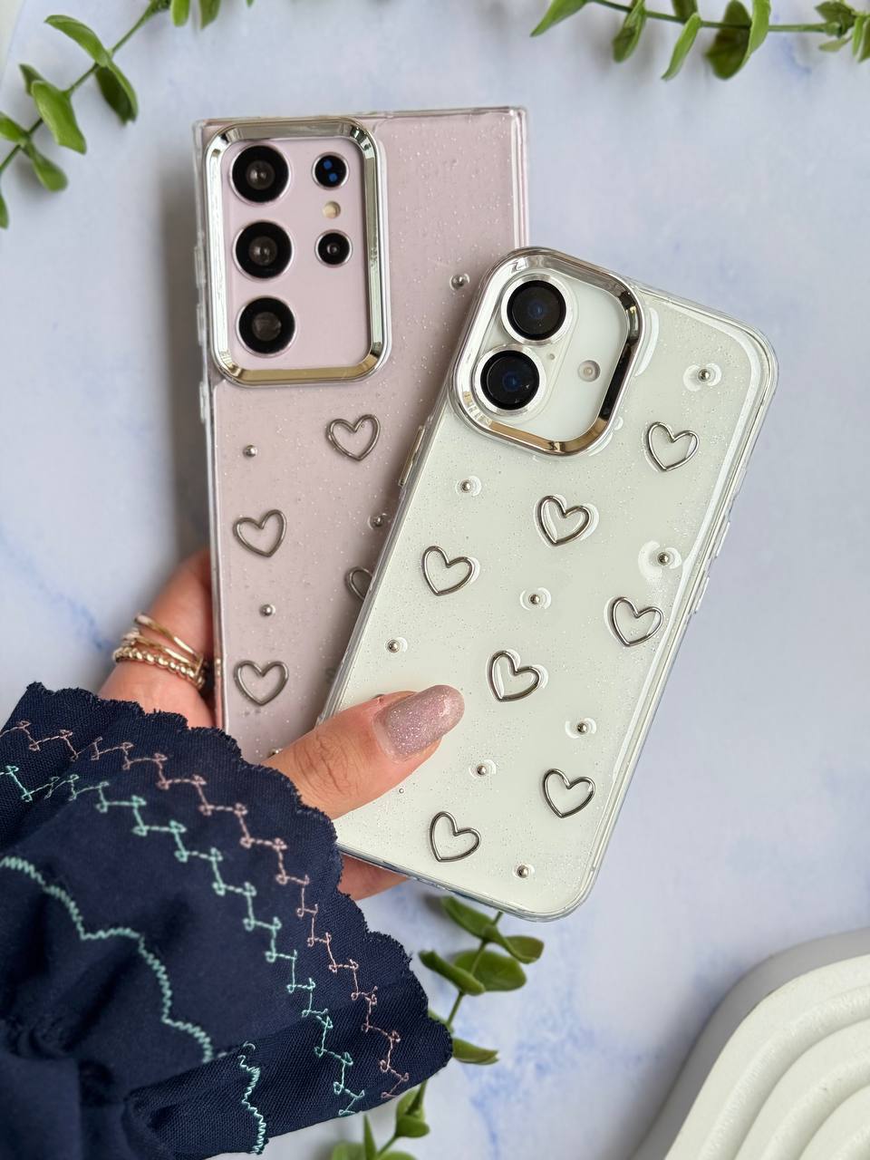 کاور گوشی مدل قلب شاینی قلب برجسته (سامسونگ،آیفون ، شیائومی) کدC1941M