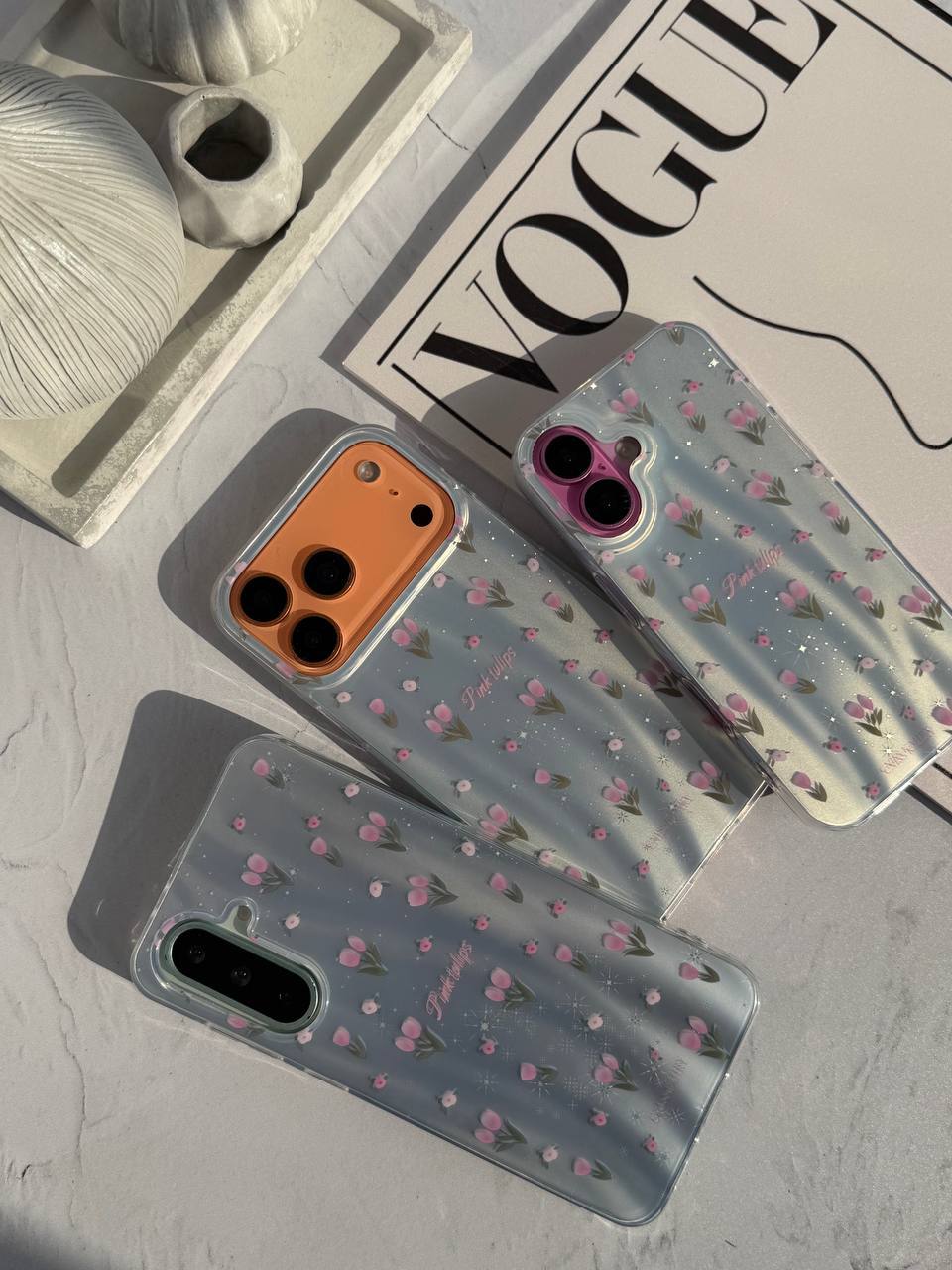 کاور گوشی مدل لاله تولیپس  (آیفون ) کدC4334T C4333T