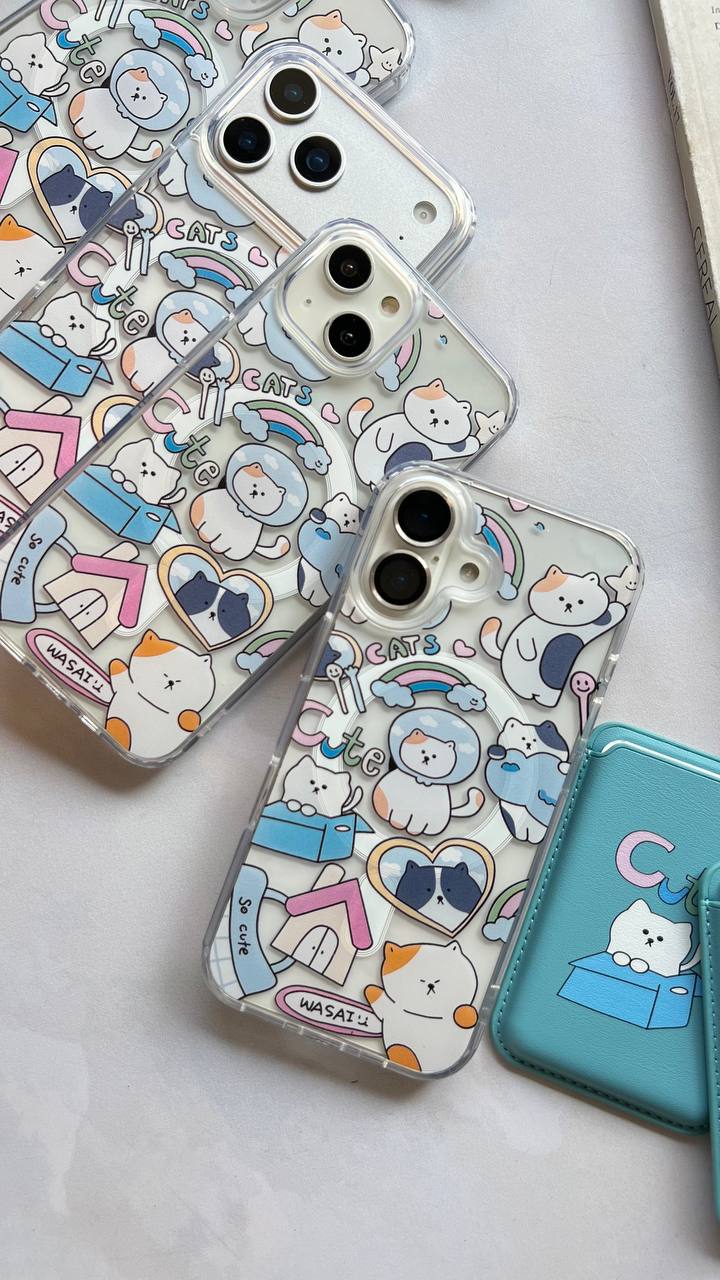 قاب گوشی مدل cute cat💙🐶 ( 00201821) (L)