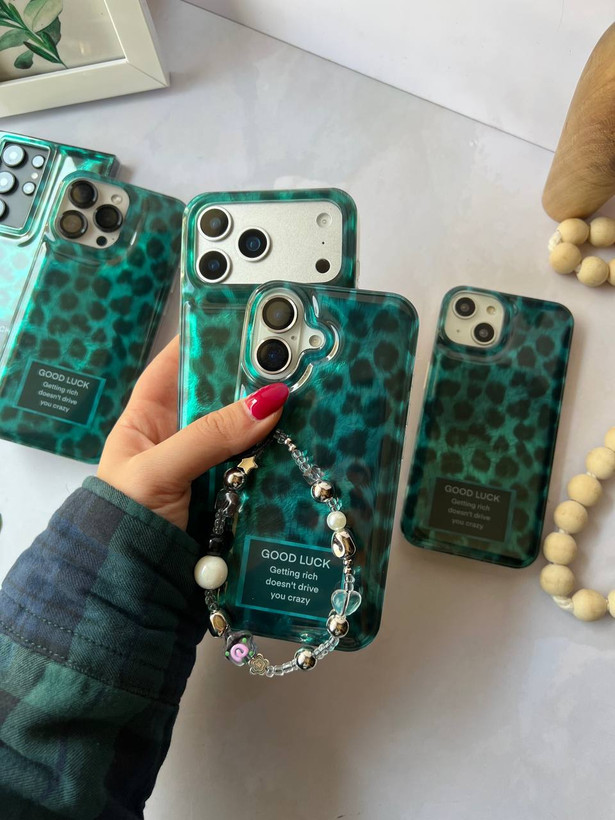 قاب گوشی مدل Green Leopard(00201805) (L)