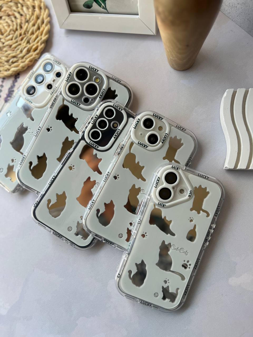 قاب گوشی مدل (00201782)LUCKYآیینه ای (L)