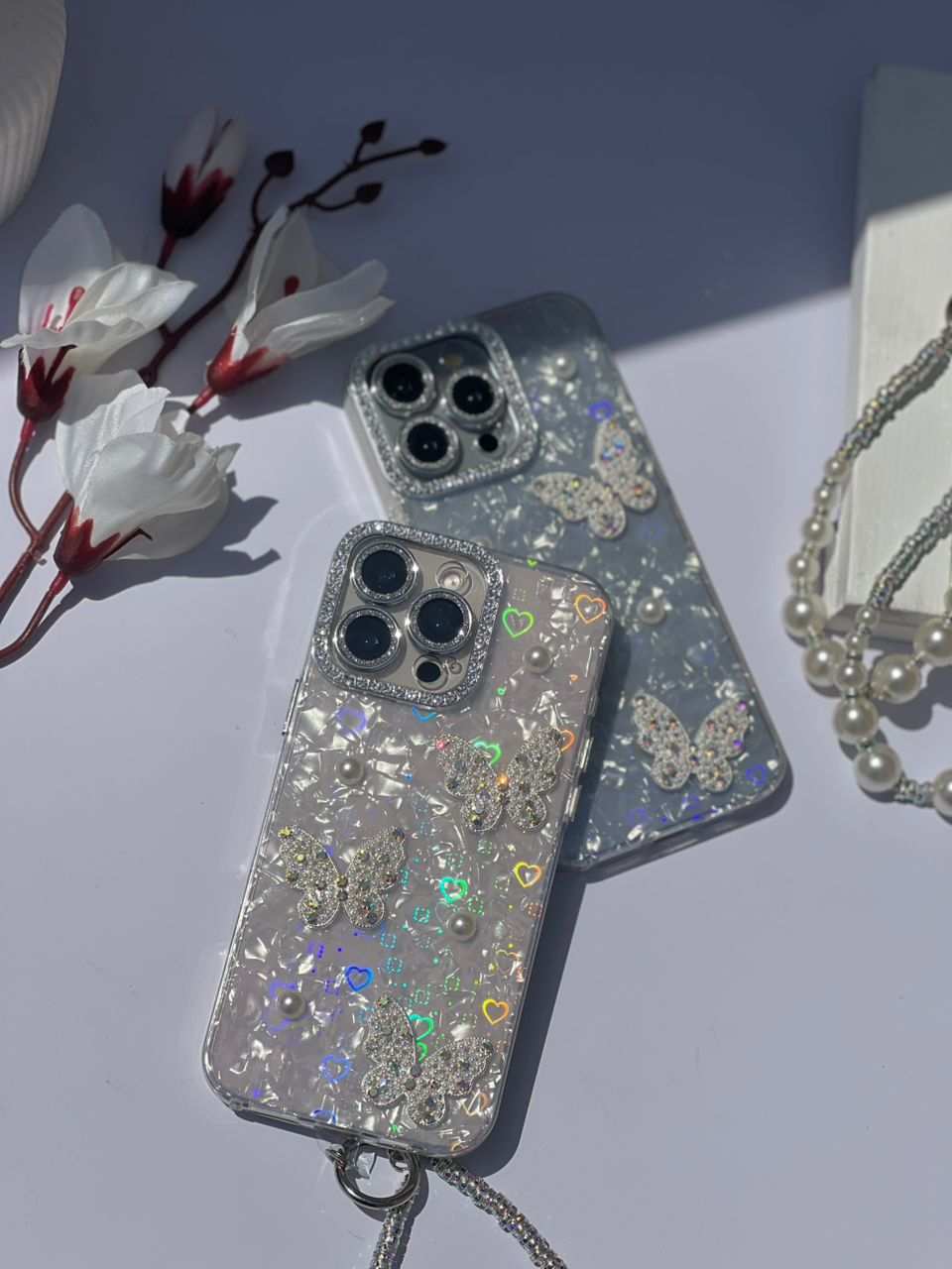 قاب گوشی مدل diamond butterfly (00201774) (L)