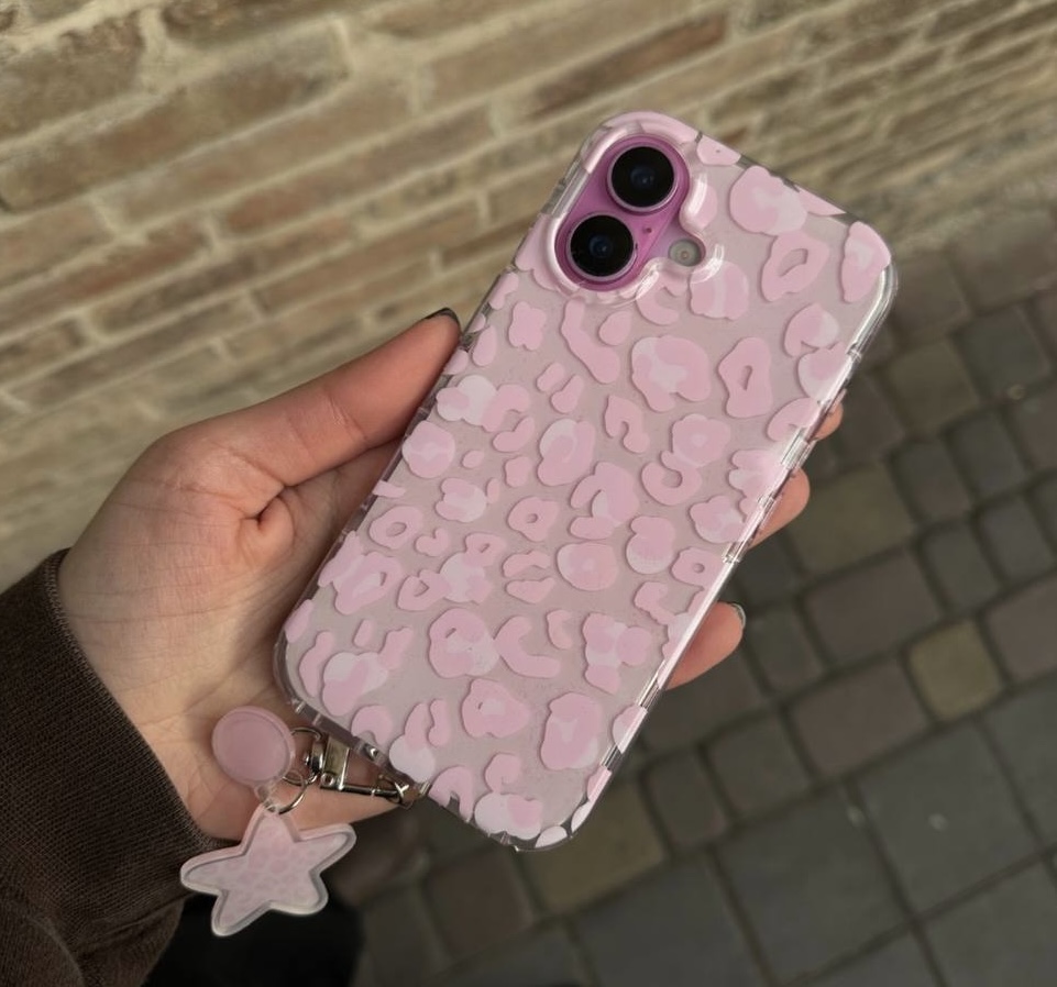 قاب گوشی مدل minimal leopard (صورتی) c4663 (T)