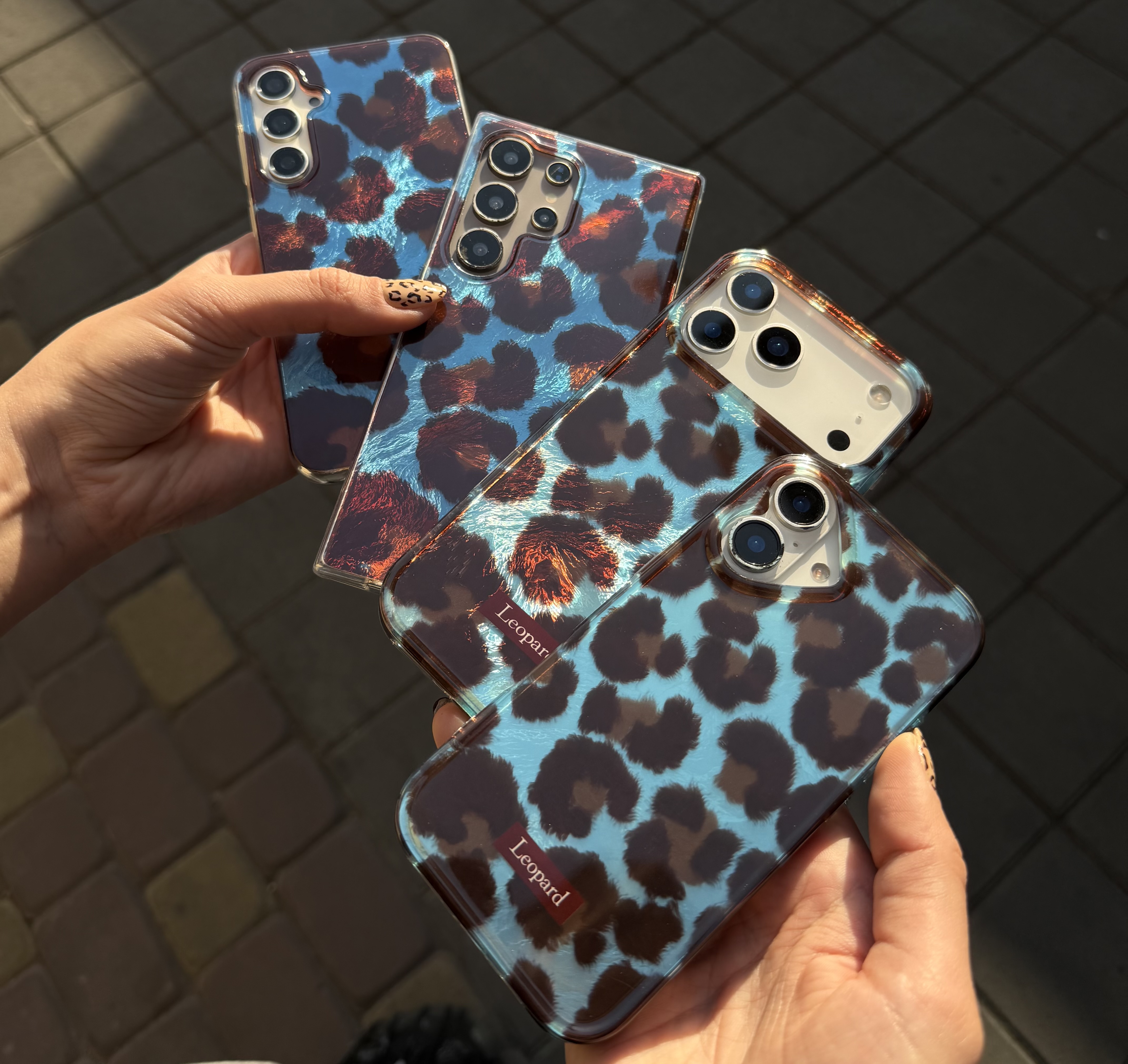 قاب گوشی مدل leopard blue اندروید C4421 (T)