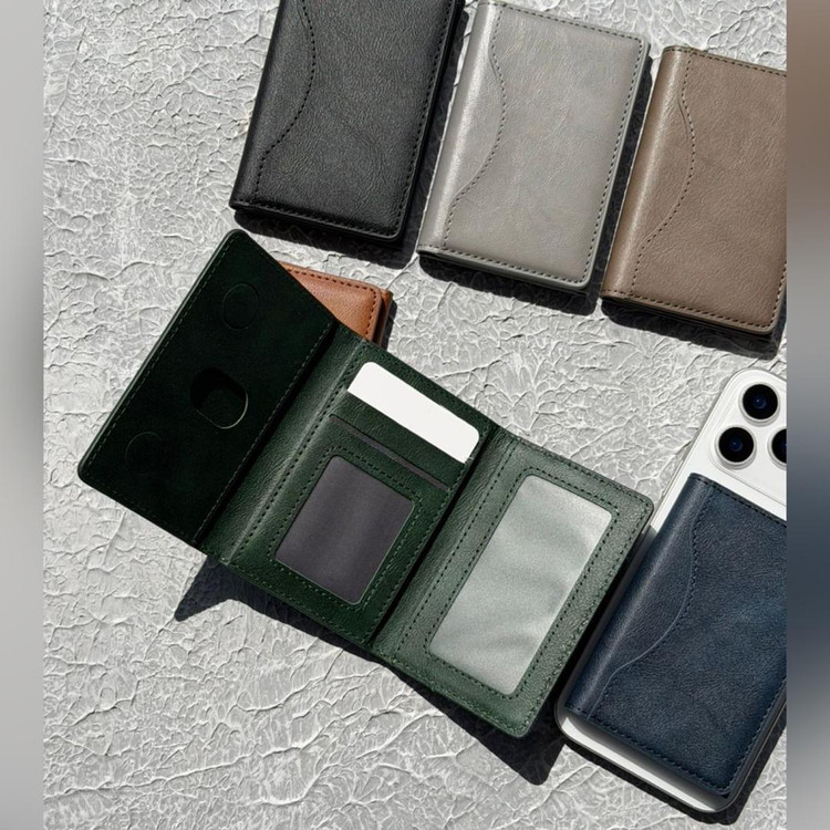 ولت ، کیف پول چرمی مگ سیف دار Leather Wallet MagSafe (G)