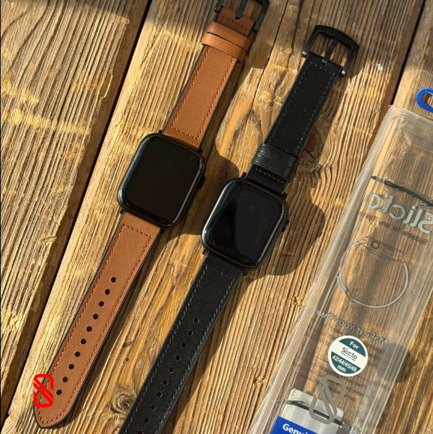 بند اپل واچ چرم دور دوخت (G)