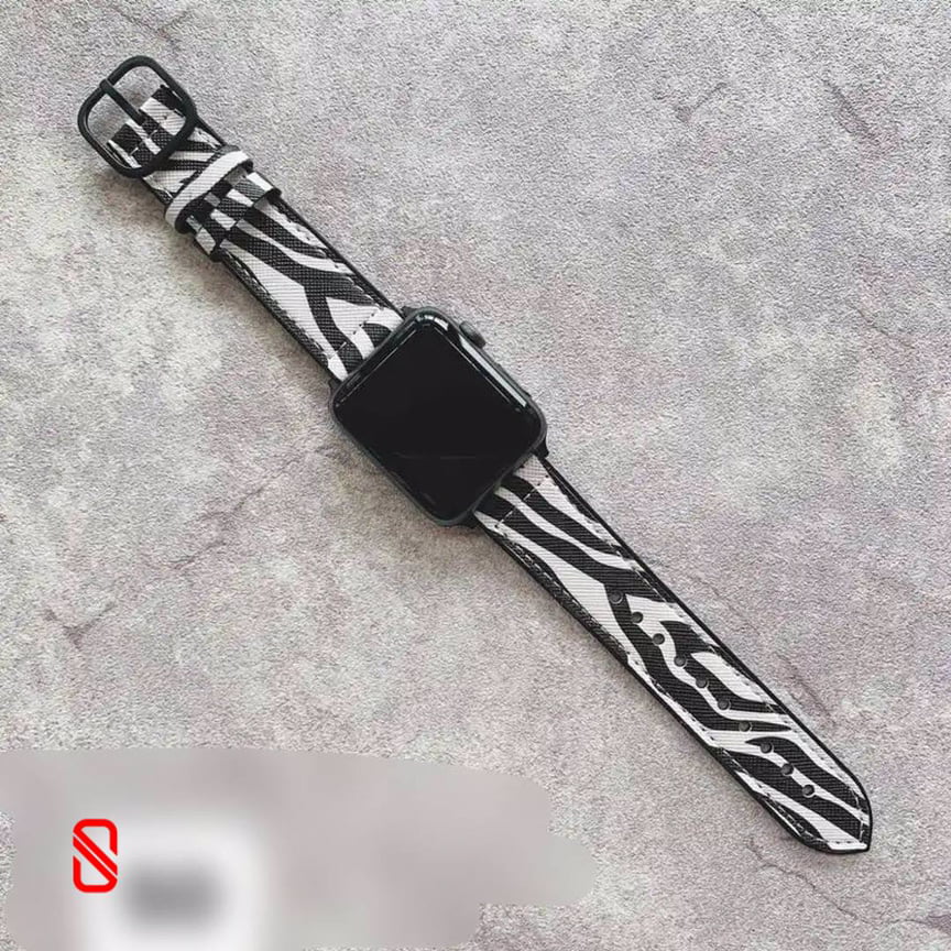 بند اپل واچ چرمی پلنگی (G)