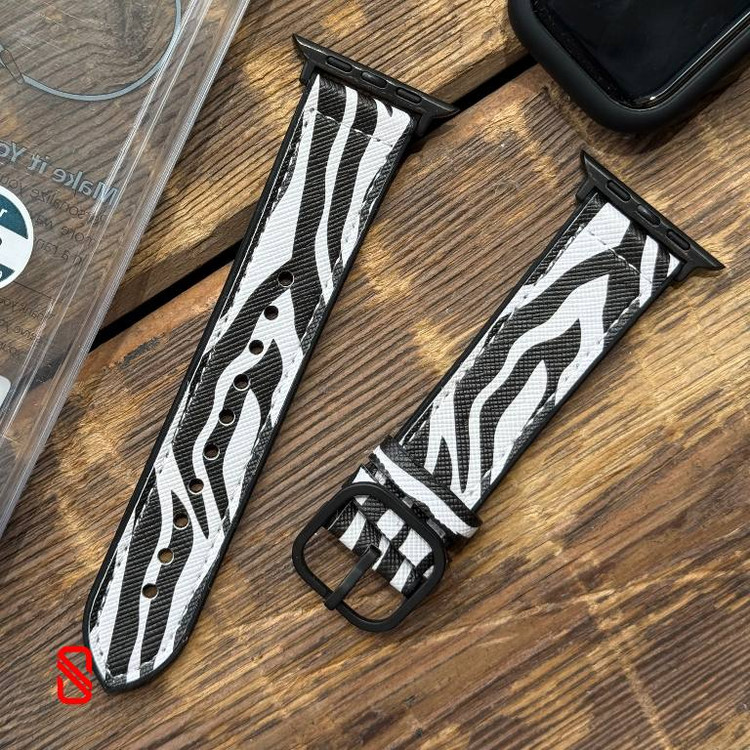 بند اپل واچ چرمی پلنگی (G)