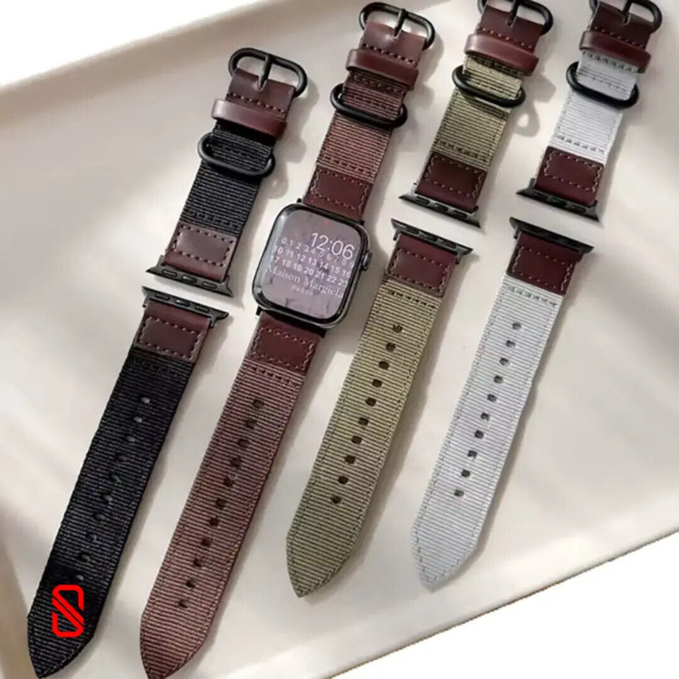 بند اپل واچ Leather & Nylon چرم و نایلون (G)