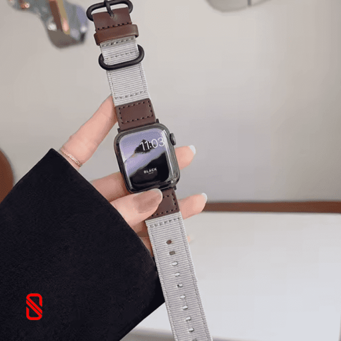 بند اپل واچ Leather & Nylon چرم و نایلون (G)