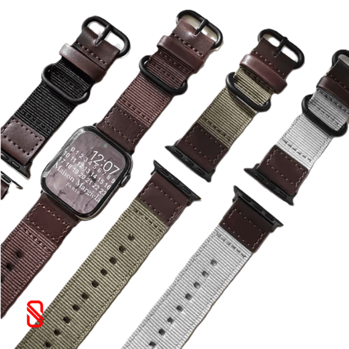 بند اپل واچ Leather & Nylon چرم و نایلون (G)