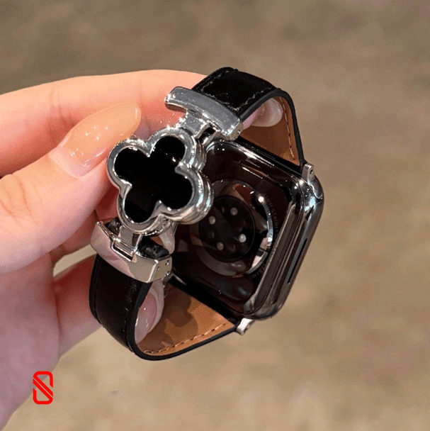 بند اپل واچ چرم قفل Van Cleef ون کلیف (G)