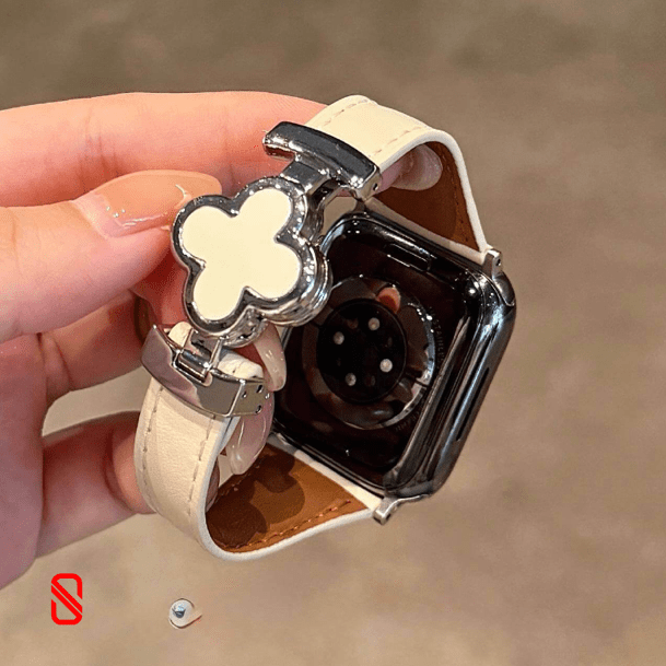 بند اپل واچ چرم قفل Van Cleef ون کلیف (G)