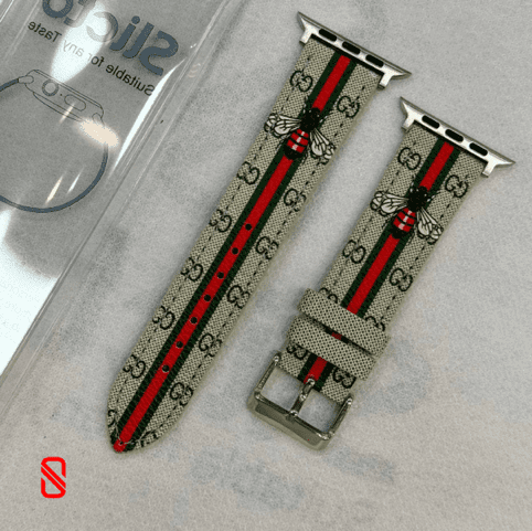 بند اپل واچ چرم گوچی Gucci زنبور (G)
