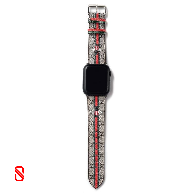 بند اپل واچ چرم گوچی Gucci زنبور (G)