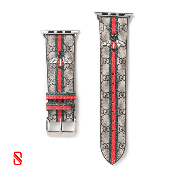 بند اپل واچ چرم گوچی Gucci زنبور (G)