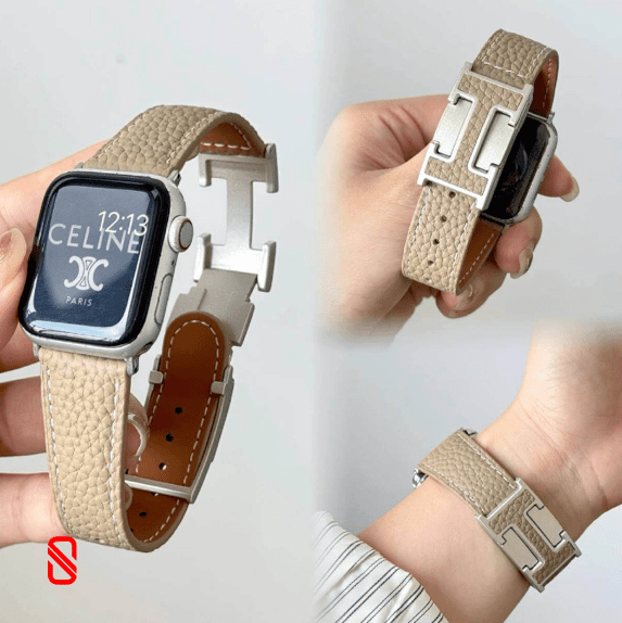 بند اپل واچ چرم قفل هرمس Hermes (G)
