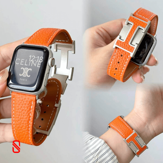 بند اپل واچ چرم قفل هرمس Hermes (G)