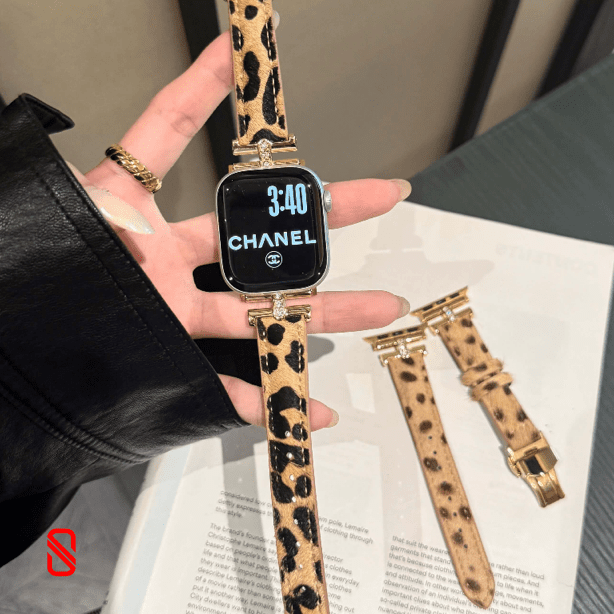 بند اپل واچ گوچی Gucci استایل پلنگی (G)
