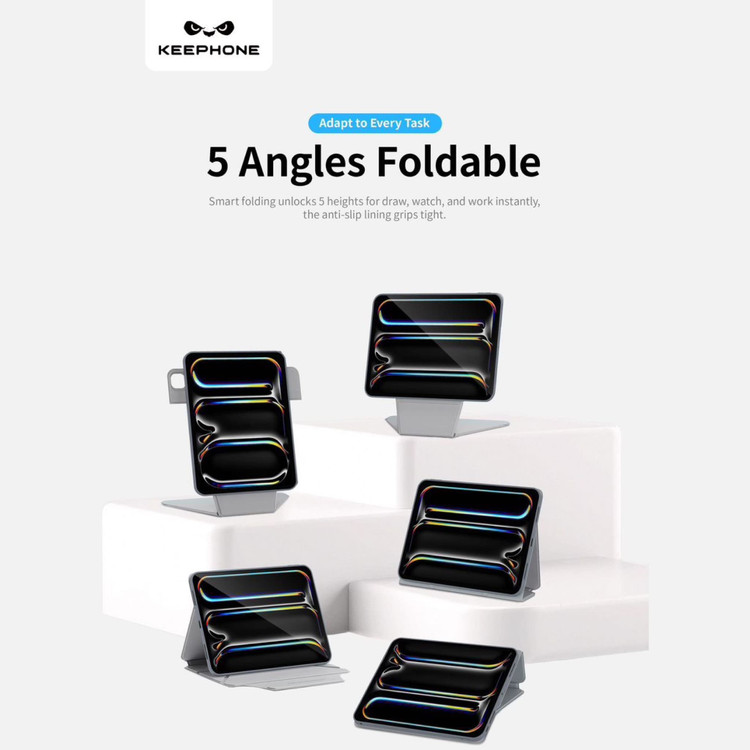 قاب آیپد کی فون Keephone Bellen 5Viewing Modes Anti-Scratch Eco-Leather (G)