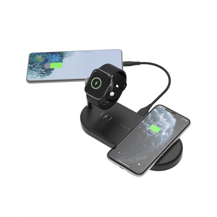 شارژر وایرلس پاورولوژی Powerology 4 In 1 Fast Charging Power Dock (G)