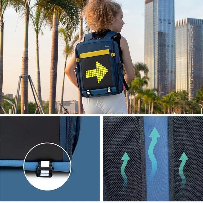 کوله پشتی Divoom Pixoo-Backpack-S Innovative Smart LED Backpack (G)
