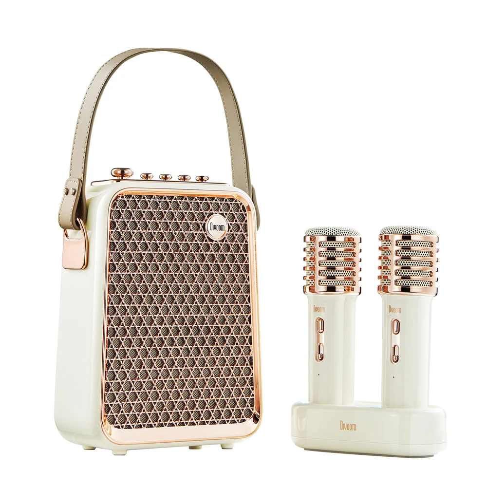 اسپیکر کارائوکه بلوتوثی دیووم Divoom SongBird-HQ 2 Portable Bluetooth Karaoke Speaker White (G)
