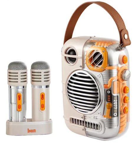 اسپیکر کارائوکه بلوتوثی دیووم Divoom Spark-Pro Bluetooth Speaker With Karaoke Microphone White (G)