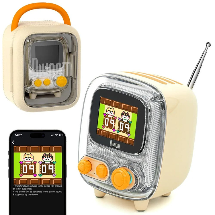 آلبوم عکس و اسپیکر بلوتوثی دیووم Divoom Tiivoo-2 FM Radyolu Mini Bluetooth (G)