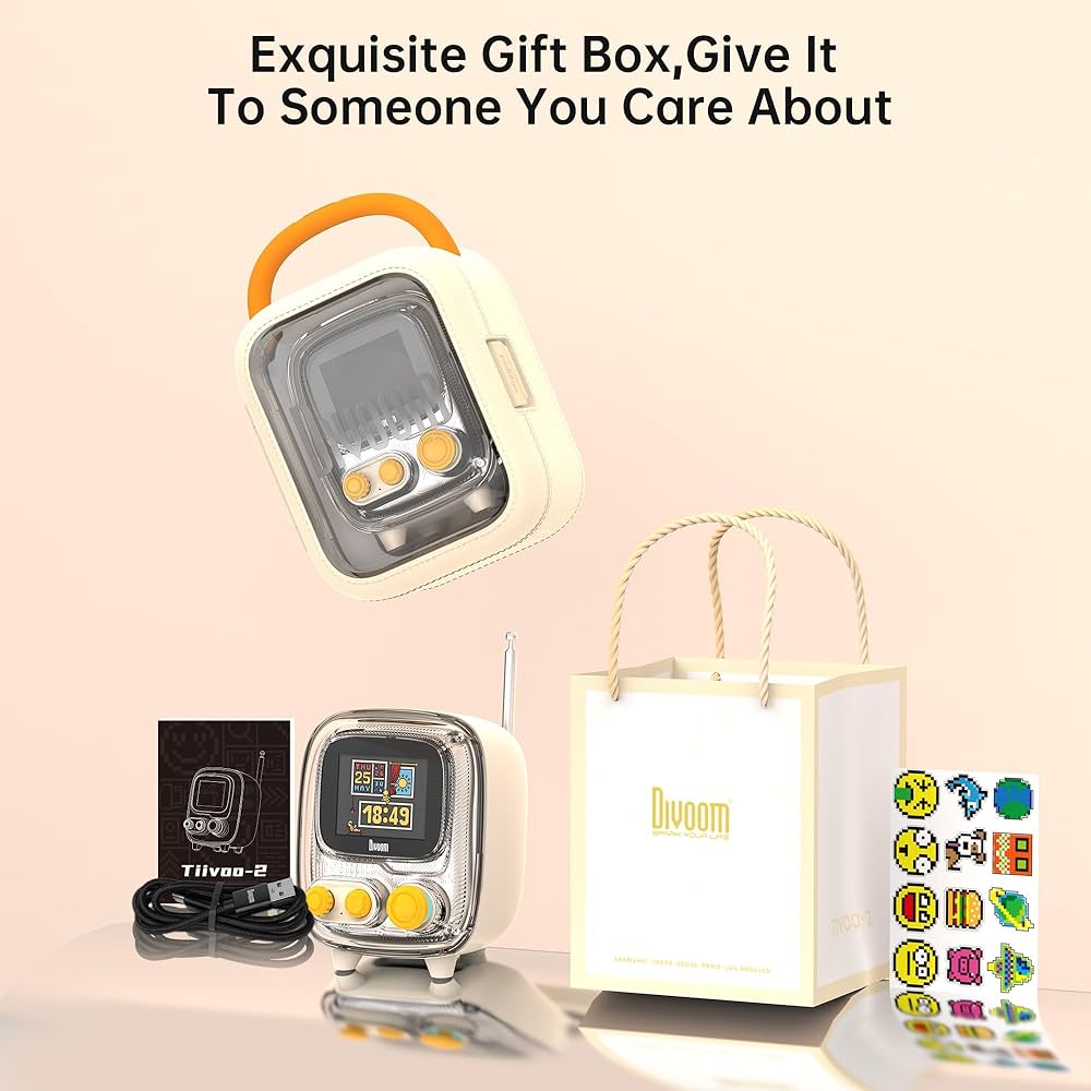 آلبوم عکس و اسپیکر بلوتوثی دیووم Divoom Tiivoo-2 FM Radyolu Mini Bluetooth (G)