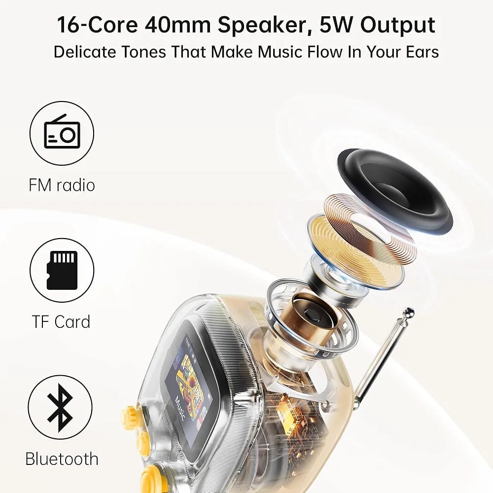 آلبوم عکس و اسپیکر بلوتوثی دیووم Divoom Tiivoo-2 FM Radyolu Mini Bluetooth (G)