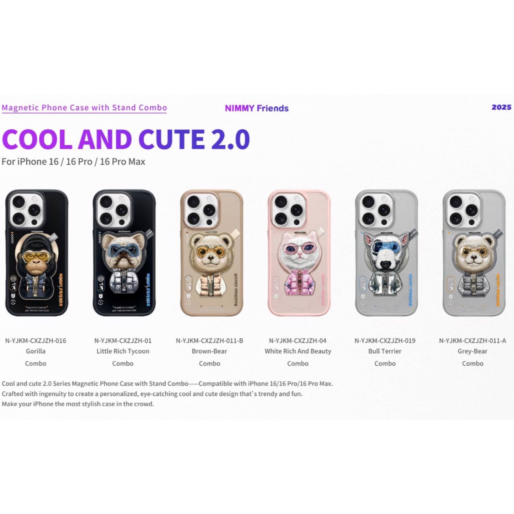 قاب و استند مگنتی نیمی Nimmy Cool & Cute Case & Magnetic Stand Series (G)