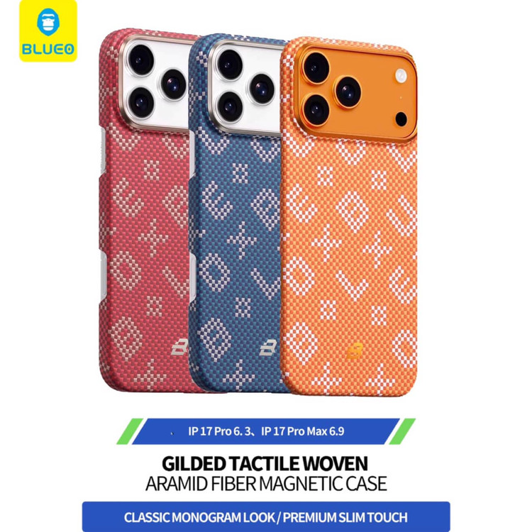قاب Blueo بلو بافت Gilded Tactile Woven Aramid Fiber Magnetic Case (G)