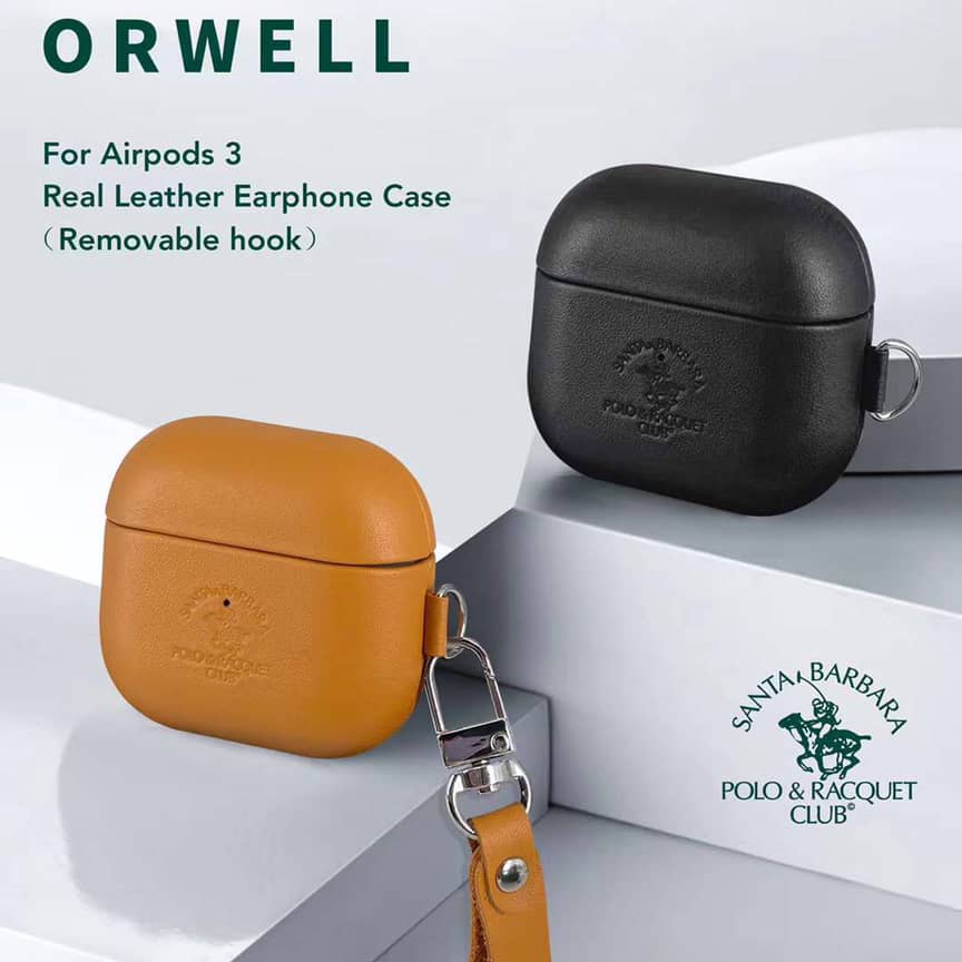 کاور ایرپاد 4 پولو چرم اصل Polo Case Orell Genuine Leather airpod 4 (G)