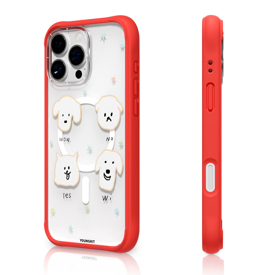 قاب Youngkit یانگ کیت Happy Pups قرمز (G)