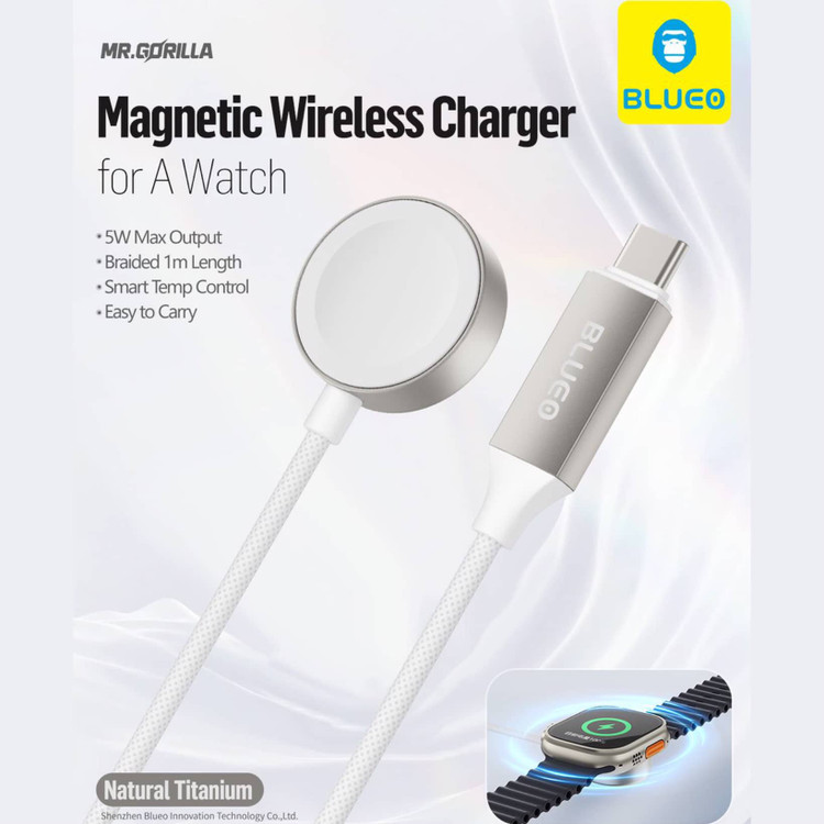 کابل شارژ اپل واچ Blueo بلو Magnetic Wireless cable Charger For A Watch (G)