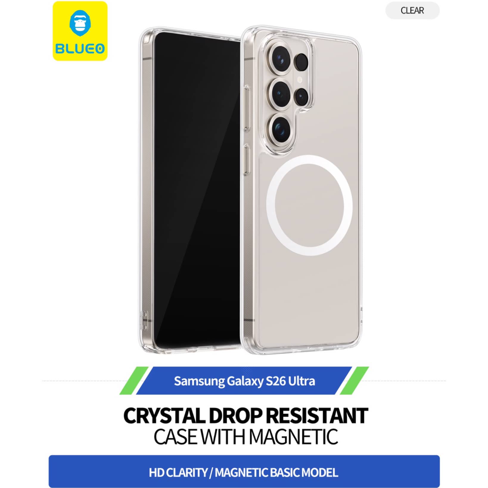 قاب Blueo بلو کریستالی با مگ سیف Crystal Drop Resistance Magsafe Case سامسونگ (G)