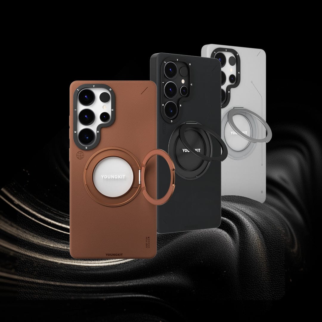 قاب Youngkit یانگ کیت Leather 360° Rotation Ring Stand Case Magsafe سامسونگ Samsung (G)