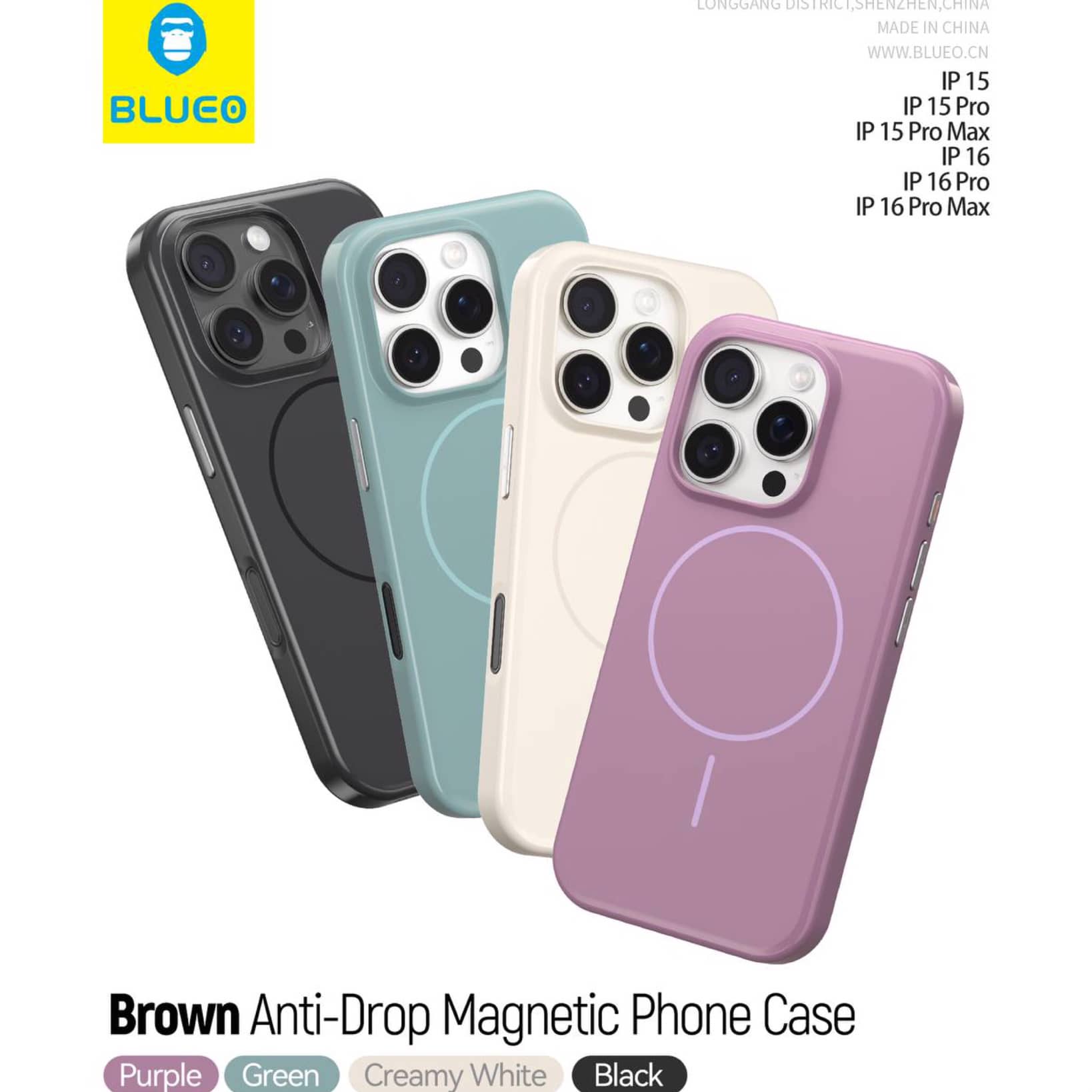 قاب بلو Blueo Brown Anti-Drop Magnetic Case Iphone با مگ سیف (G)