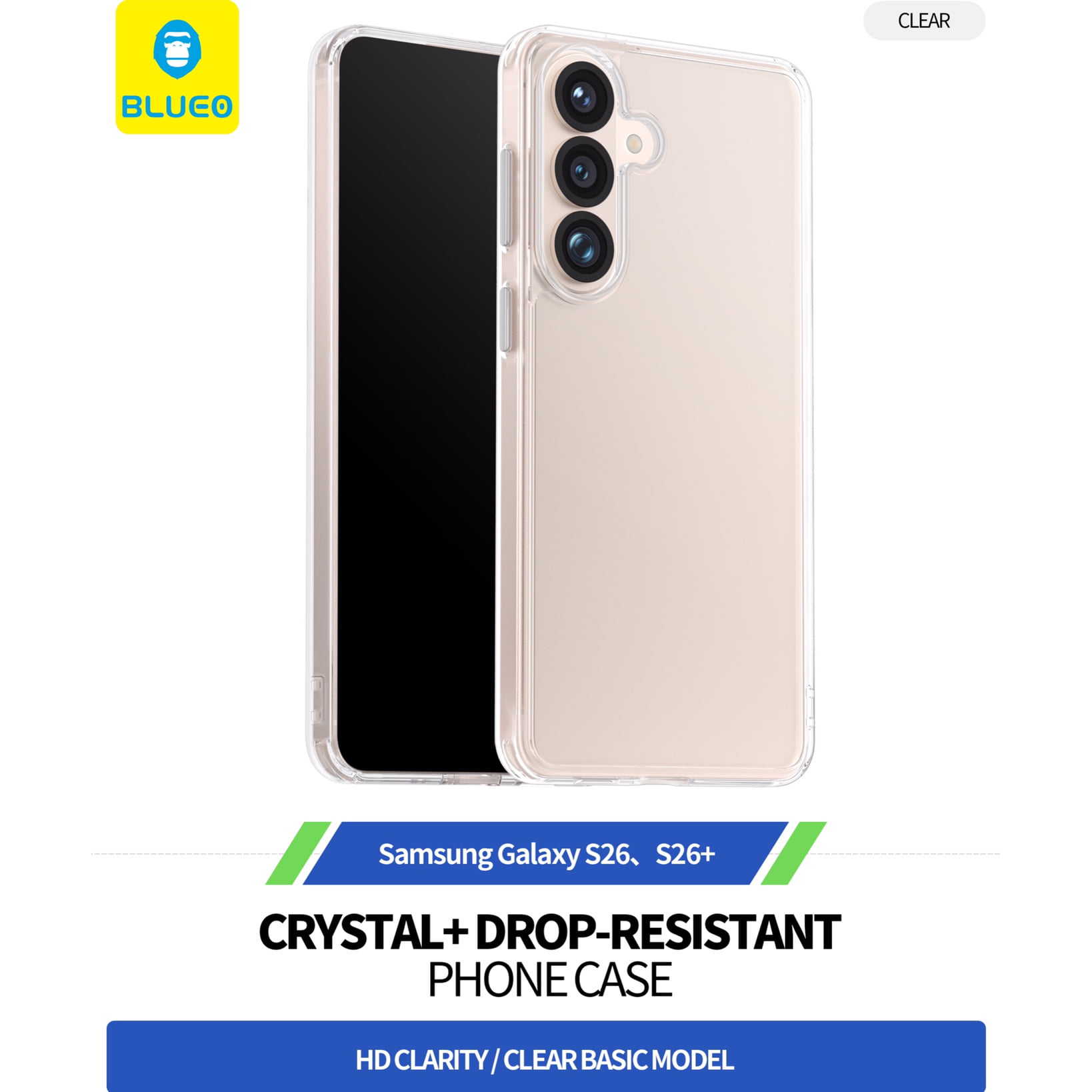 قاب بلو کریستالی Blueo Crystal Drop Resistance No Magnetic Samsung (G)