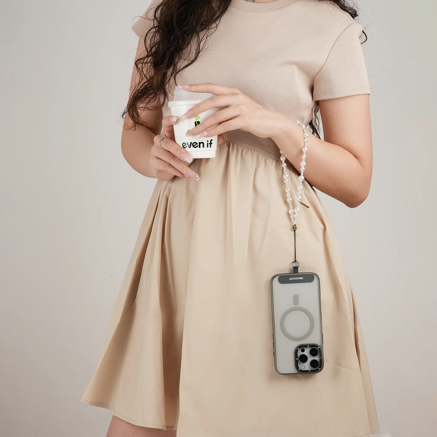 بند لندیارد Youngkit یانگ کیت Pearl Phone Charm Landyard (G)