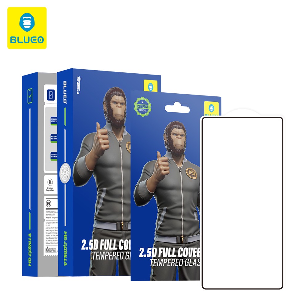 گلس ، محافظ صفحه بلو پک 5 تایی Blueo 5Pcs Pack 2.5D Silk Full Cover Glass HD Samsung (G)