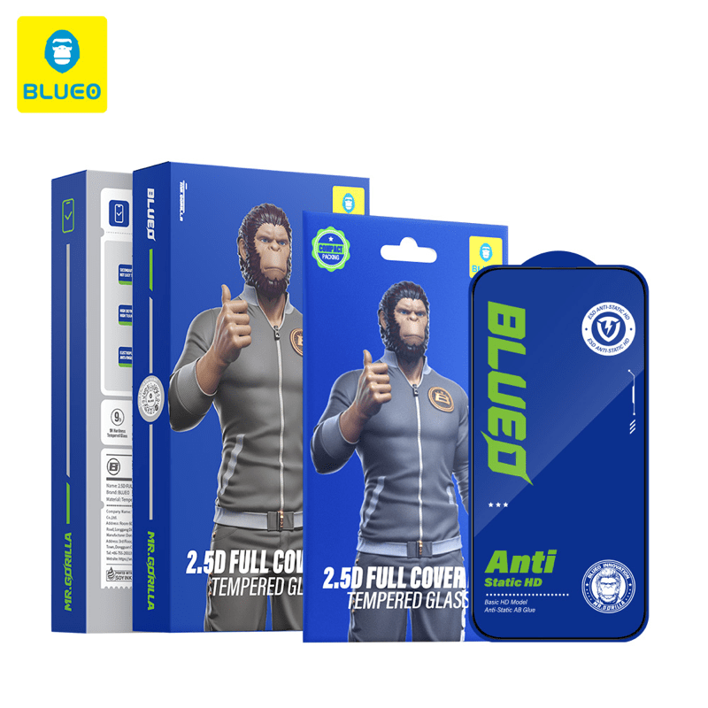 گلس ، محافظ صفحه بلو پک 5 تایی Blueo 5Pcs Pack 2.5D Silk Full Cover Glass HD Samsung (G)