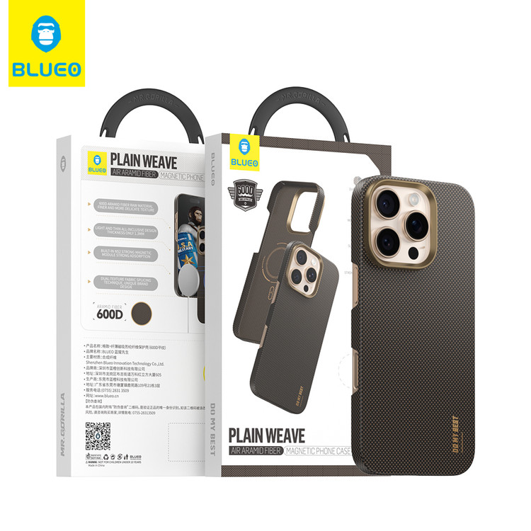 قاب بلو بافت Blueo Plain Weave AIR Aramid Fiber Magnetic Phone Case-600D Iphone (G)