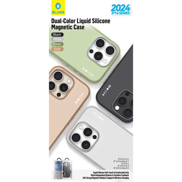 قاب بلو سیلیکونی Blueo DUAL-COLOR LIQUID SILICONE Iphone (G)