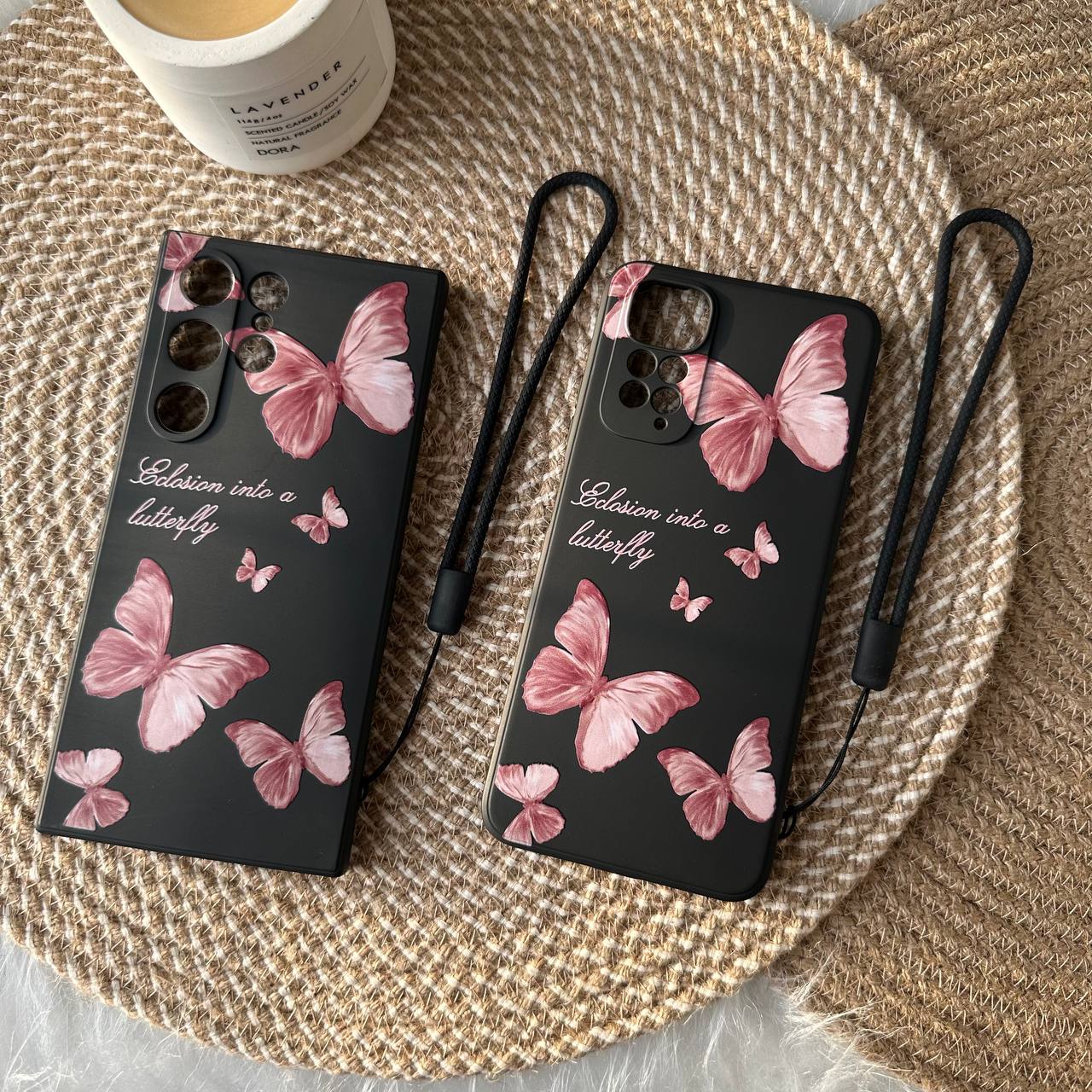 قاب پروانه عاشق با بند آویز xiaomi (G)