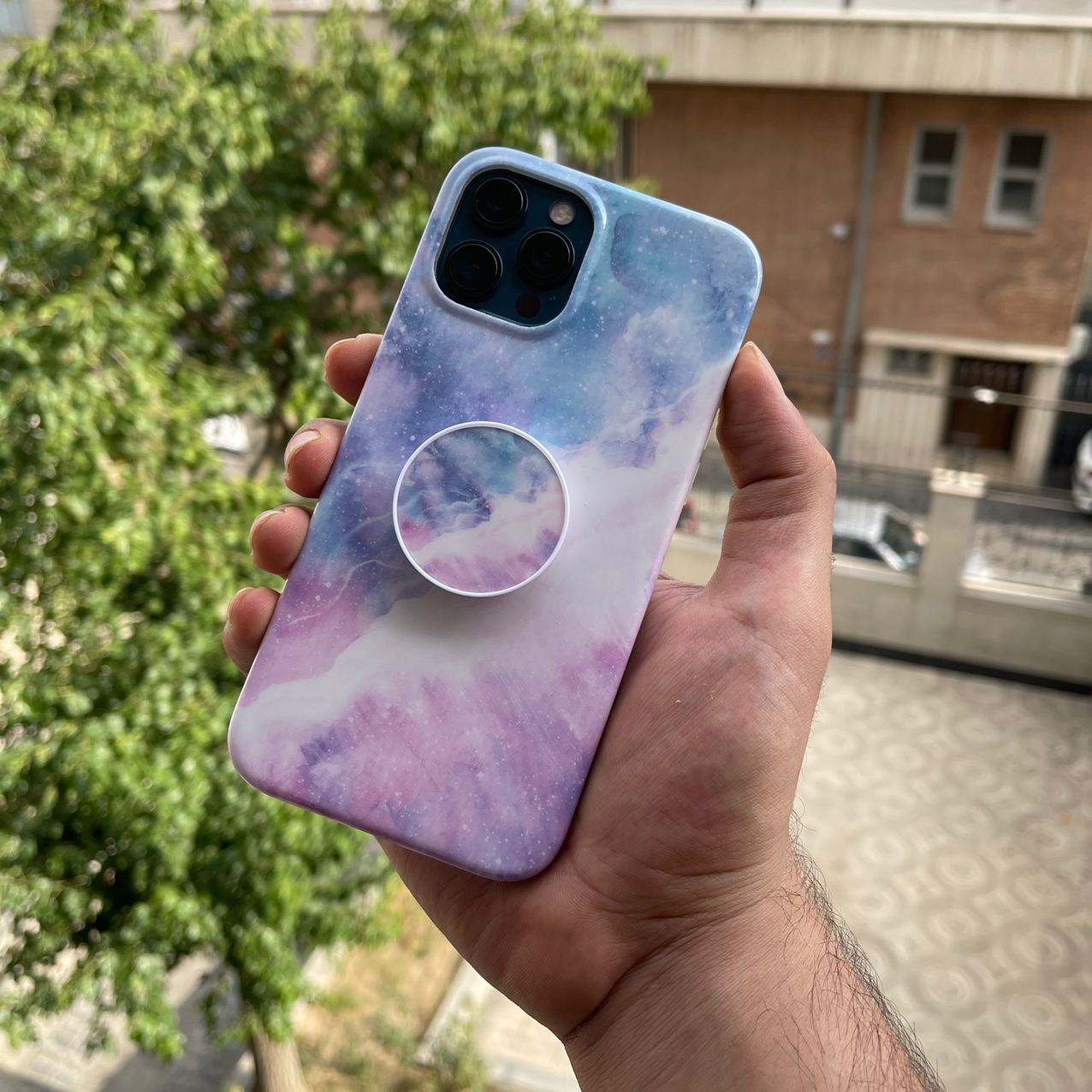 قاب سنگی رویایی به همراه پاپ سوکت iphone (G)