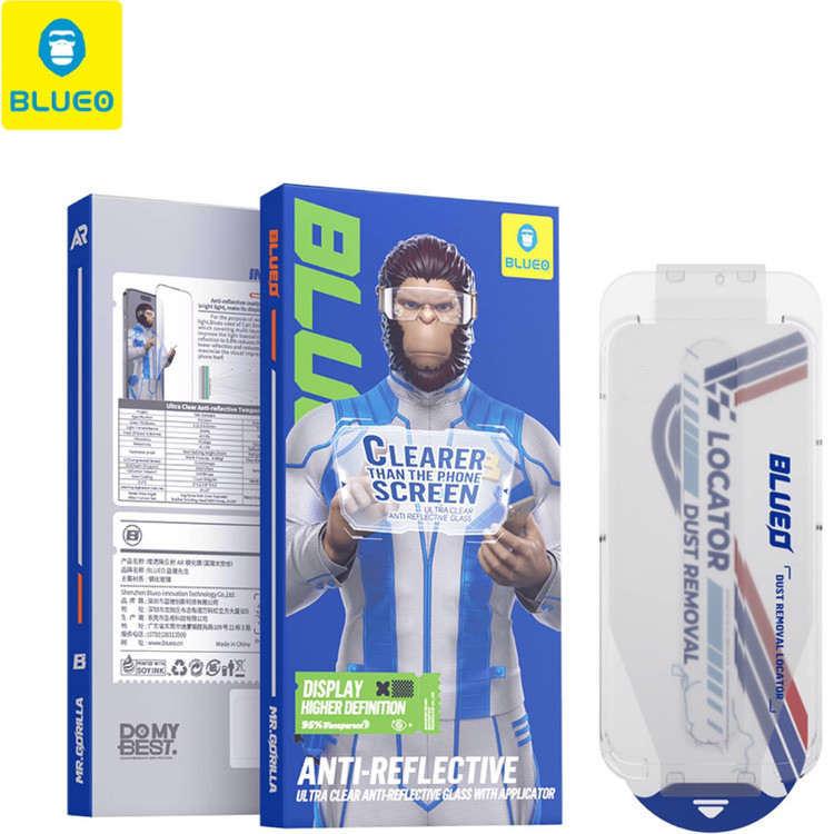 گلس ، محافظ صفحه بلو ضد انعکاس نور با اپلیکاتور Blueo AR Anti-Reflective With Applicator Glass Iphone (G)